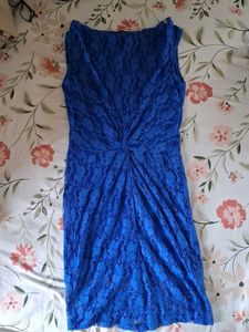 Royal Blue Lace Sheath Dress