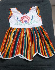 Colorful Striped Baby Girl Dress