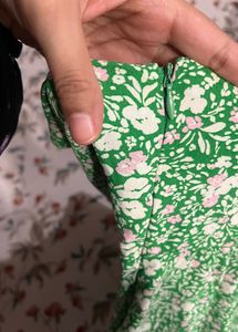 zara printed corsetry inspired Dress