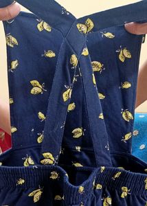 Rio Printed Dungaree With Slip Pockets