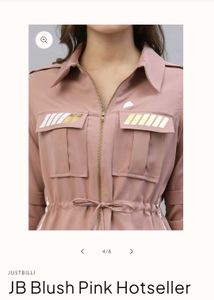 Chic Blush Pink Utility Dress