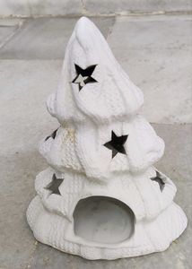 Tall Ceramic Christmas Tree Tealight holder