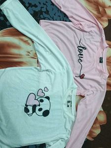 Cute Panda & Love T-shirts (2pcs)