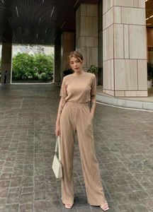 Thailand 🇹🇭 Pleat beige Co-ord Set