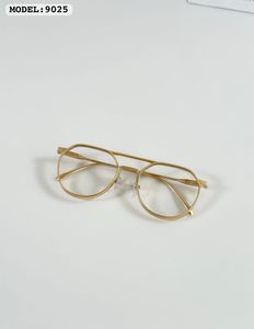 Stylish Gold Round Frame Glasses