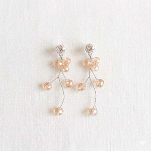 Elegant Crystal &amp; Bead Drop Earrings