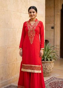 Pure Georgette zari work Wedding Suit