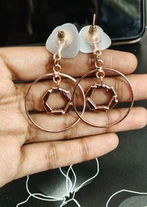Elegant Drop Earrings with Stone Detail