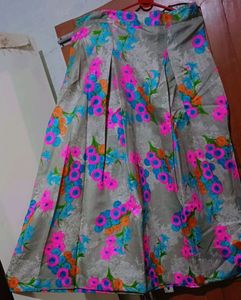 Floral Print Semi Stitched Lehenga Choli