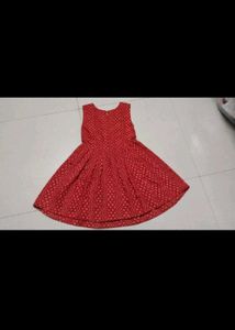 Red Bandhani Kurta Set with Earrings free