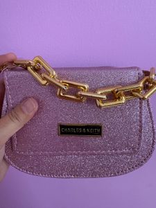 Sparkly Pink Chain Handbag