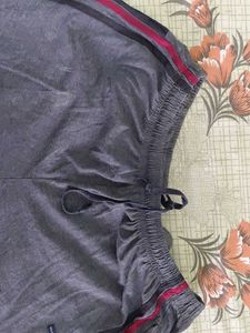 grey stretchable cotton shorts