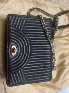 original Da Milano leather Black Quilted Handbag