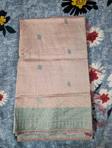 Elegant Pink Silk Saree
