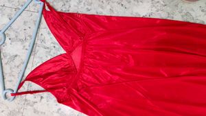 Red Satin two piece nighty