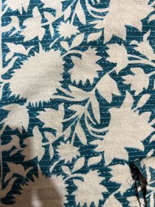 Beautiful Teal &amp; White Floral Print Kurta