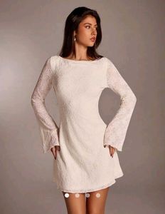 Elegant Lace Backless Mini Dress