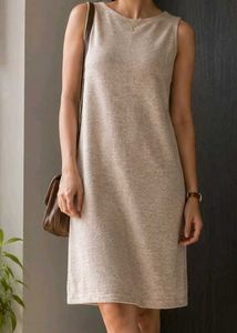 Comfortable Sleeveless Knit Dress