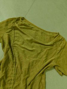 Textured Mustard Yellow Top