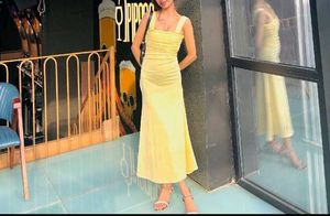 Elegant Yellow Maxi Dress