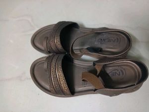 Sparkly Brown Flat Sandals
