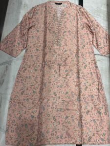 ✨ Elegant Pastel Printed Kurta – XL Size ✨