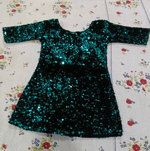 Sparkly Sequined Black Dress