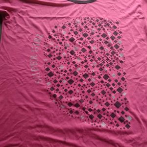 Vibrant Pink Graphic T-Shirt