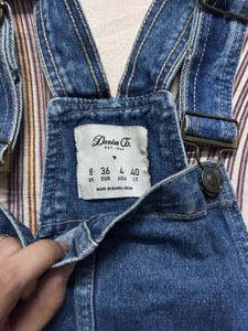 Cute Korean Denim Pinafore Dress