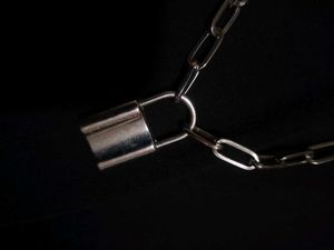 gothic lock charm necklace