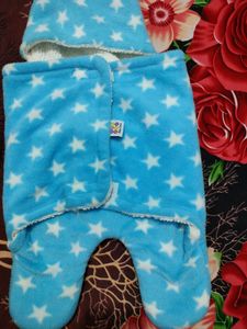 BeyBee 3 In 1 baby Blanket Warapper-Sleeping Bag for New Born Babies (Blue)