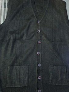 Vintage Button-Down Knit Vest