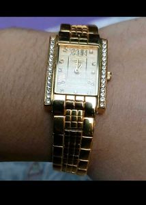 Elegant Swiss Made Longines Gold Diamond Watch
