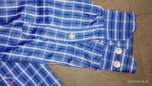 Men's Blue Checked Classic Fit Shirt