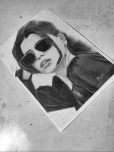 Handmade Charcoal Portrait Drawing