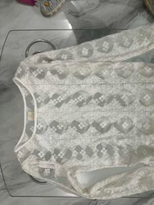Sheer White Lace Dress