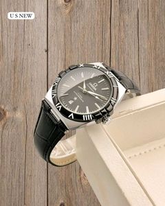 OMEGA FOR MENS PREMIUM QUALITY LEATHER BELT WATCH