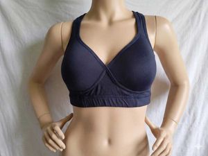 Dark Navy Blue Racerback Sports Bra - Stretchable
