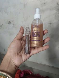 Hilary Rhoda Shimmer Makeup Fixer