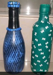 Hand-painted Decorative Bottle Set
