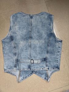 V-Neck Denim Vest
