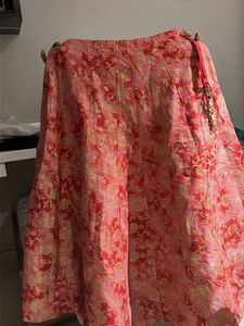 Pink Floral Lehenga Skirt