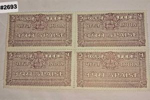 Vintage Court Fee Stamps - India 5 Paise