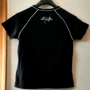 Black V-Neck Drifit activewear Tshirt