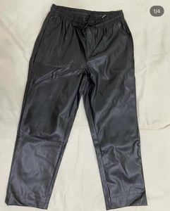 Black Faux Leather Pants