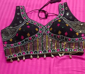 Embellished Black Ethnic Blouse