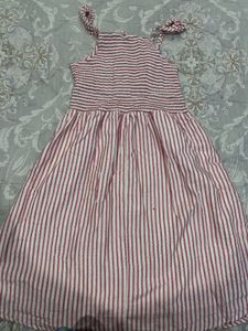 Striped Summer Midi Pink Dress🎀🫶🏻