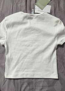 y2k basic white crop top