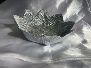 combo Plastic Silver Decorative Bowl and Tea Plate