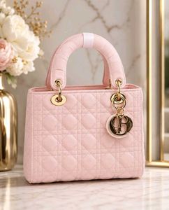 LADY DIOR BAG IN BLACK MATTE CANNAGE LAMBSKIN*